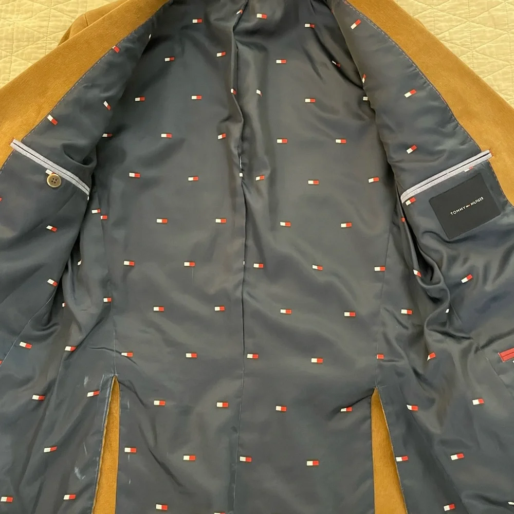 Tommy Hilfiger TH‎ Flex Modern Fit Fine Wale Corduroy Jacket in Brown 38 R $295